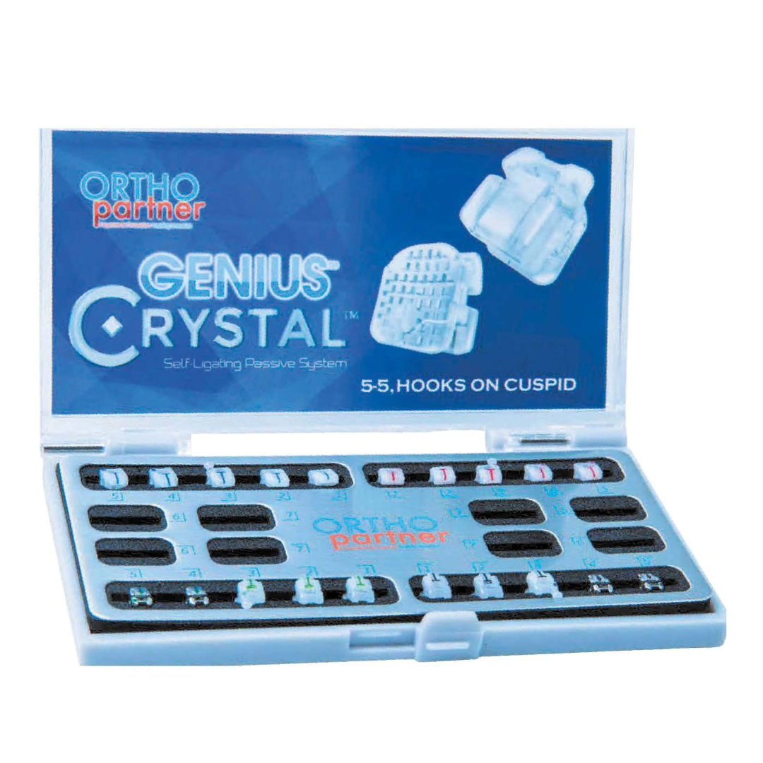 Brackets autoligaturants GENIUS CRYSTAL U 3-3 L 3-3 Hks 3