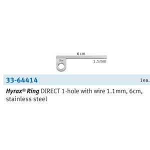 Hyrax® Ring DIRECT – 1 trou avec fil inox 6 cm