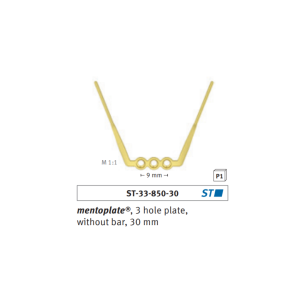 Mentoplate® – 3 trous, sans barre (30 mm)